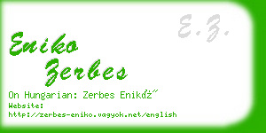 eniko zerbes business card